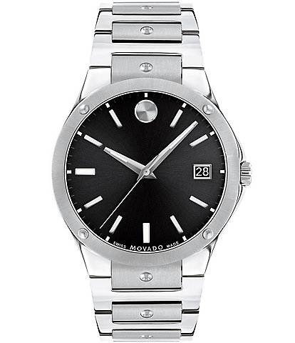 Movado SE Black Sunray Dial Stainless Steel Bracelet Watch