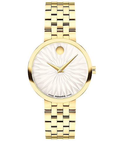 Movado Women's Museum Classic Quartz Analog Gold Tone Stainless Steel Bracelet Watch