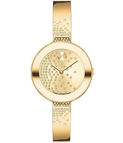 Movado Women's Quartz Analog Gold Tone Stainless Steel Bracelet Watch