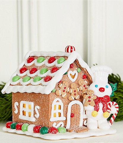 Mr. Bingle Light-Up Mr. Bingle Baker Gingerbread House Figurine