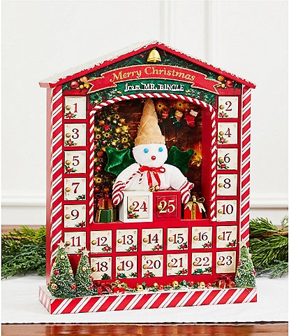 Mr. Bingle Wooden Advent Calendar Tabletop Decor
