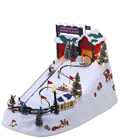 Mr. Christmas 14.75#double; LED Animated Winter Wonderland Alpine Slalom Tabletop