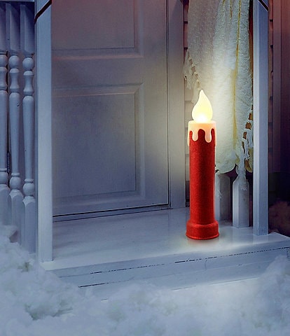 Mr. Christmas 24#double; Blow Mold Glitter Candle