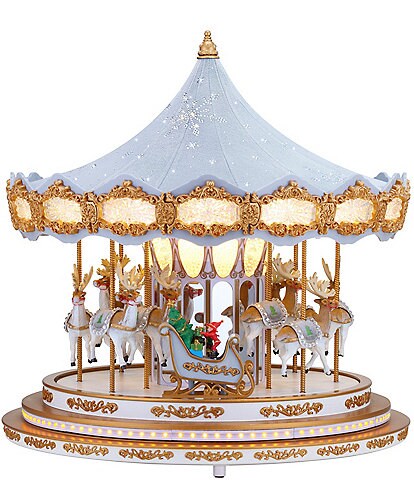 Mr. Christmas Deluxe Glass Embellished Carousel