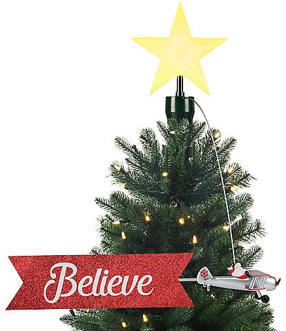 Mr. Christmas LED Lighted & Animated Biplane Tree Topper