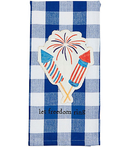 Mud Pie Americana Collection Firework Patch Kitchen Towel