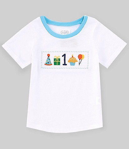 Mud Pie Baby Boys 12-18 Months Short-Sleeve 1st Birthday T-Shirt