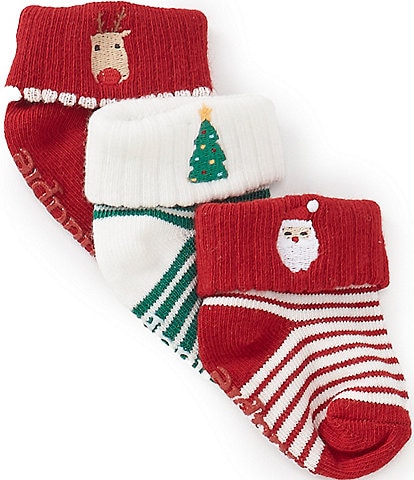 Mud Pie Baby Boys Christmas Sock Box Gift Set