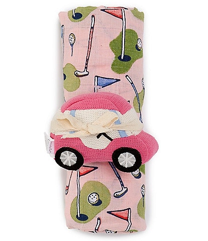Mud Pie Baby Girls Golf-Theme-Printed Blanket