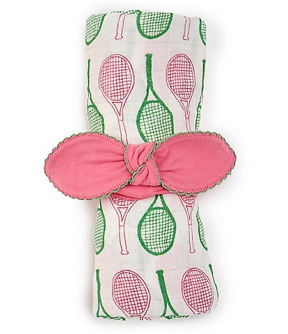 Mud Pie Baby Girls Tennis Theme-Printed Blanket