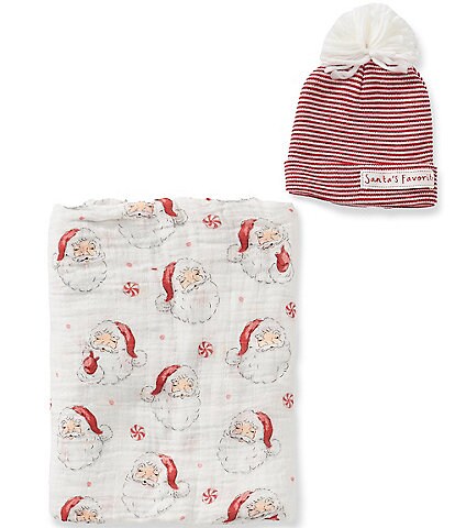 Mud Pie Baby Santa Swaddle and Hat Set