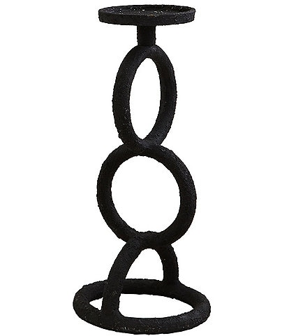 Mud Pie Black Chain Link Candlestick Holders