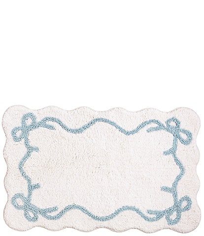 Mud Pie Bow Collection Cotton Bath Mat