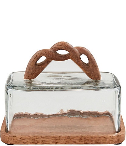 Mud Pie Braided Handle Butter Cloche