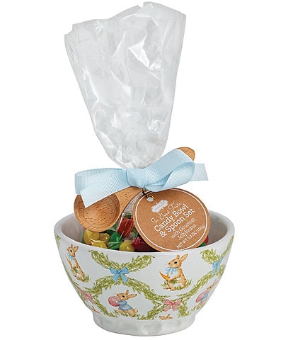 Mud Pie Bunny Candy Bowl & Spoon Set
