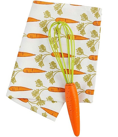 Mud Pie Carrot Towel and Whisk Set