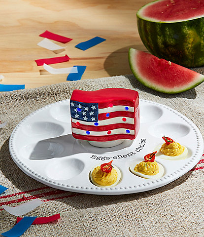 Mud Pie Circa Americana Flag Light-Up Sitter