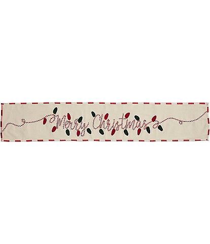 Mud Pie Circa Collection LED Light-Up Merry Christmas Runner, 72#double;