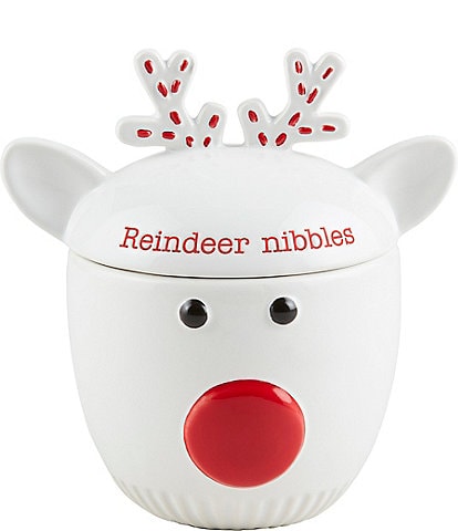 Mud Pie Circa Collection Reindeer Nibbles Small Candy Jar