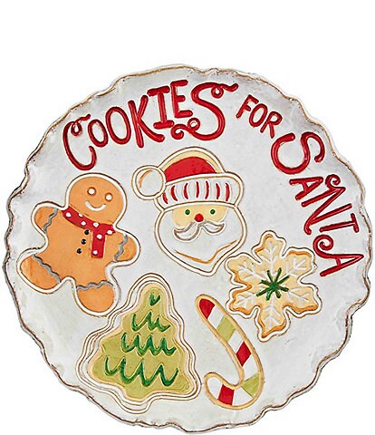 Mud Pie Cookies For Santa Plate