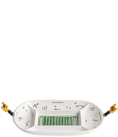Mud Pie Divided Football Field Platter Set