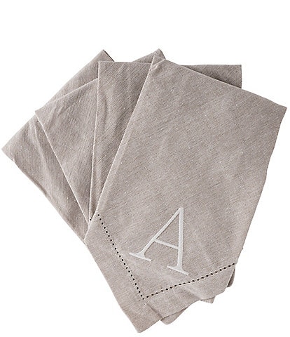 Mud Pie Embroidered Initial Napkin Sets