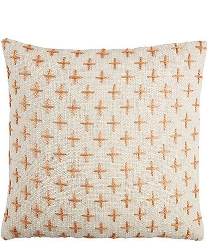 Mud Pie Embroidered Square Pillow