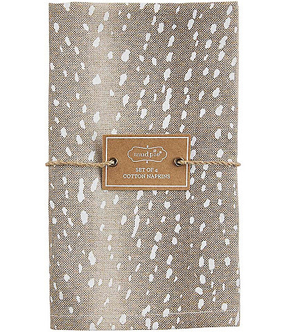 Mud Pie Fawn Print Napkins, Set of 4