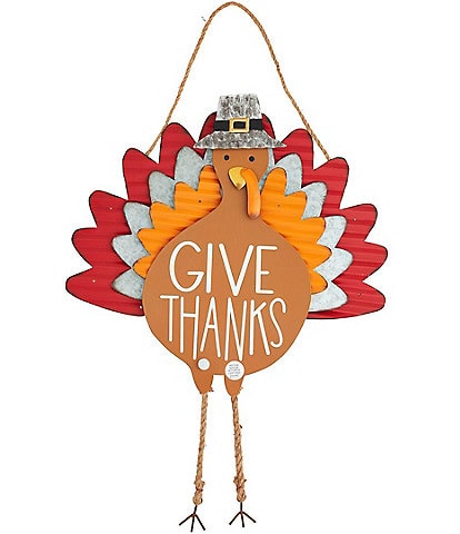 Mud Pie Festive Fall Collection Turkey Motion Activated Sound Door Hanger