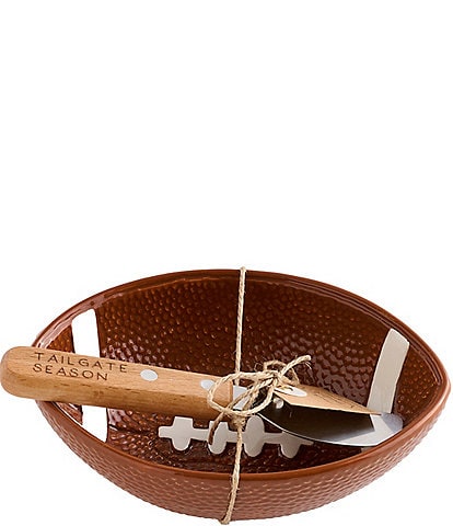 Mud Pie Fig Football Figural Dip Bowl Set