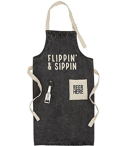 Mud Pie Flippin And Sippin Apron