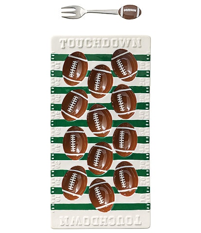 Mud Pie Football Field Deviled Egg Tray Set