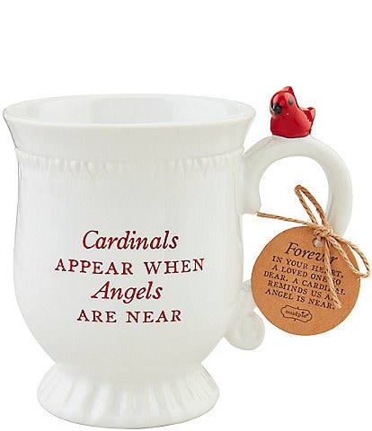 Mud Pie Good Tidings Collection Cardinal Sentiment Mug