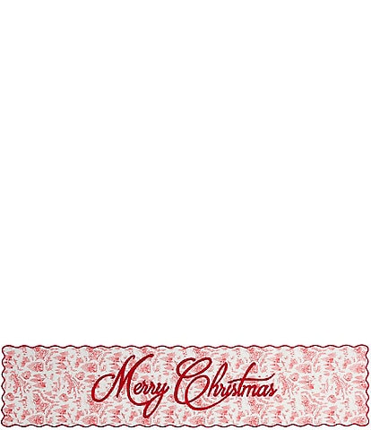 Mud Pie Good Tidings Collection "Merry Christmas" Runner, 72"