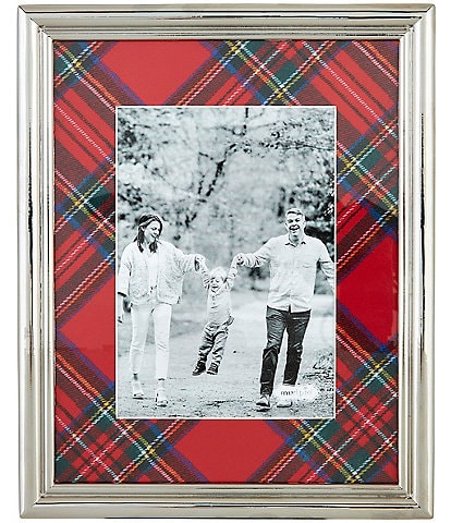 Mud Pie Good Tidings Collection Metal Tartan Frame, 5"x7"