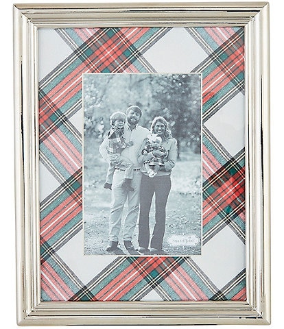 Mud Pie Good Tidings Collection Metal Tartan Picture Frame, 4x6