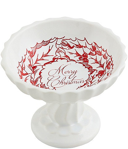 Mud Pie Good Tidings Collection Wreath Pedestal Candy Dish