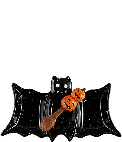 Mud Pie Halloween Bat Light-Up Triple Tray Set