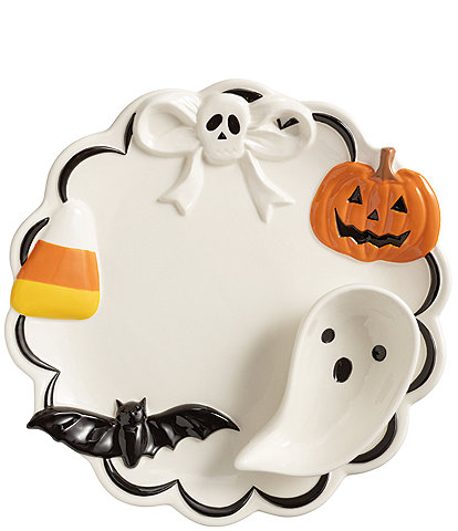 Mud Pie Halloween Collection Candy Icons Ghost Chip & Dip Set