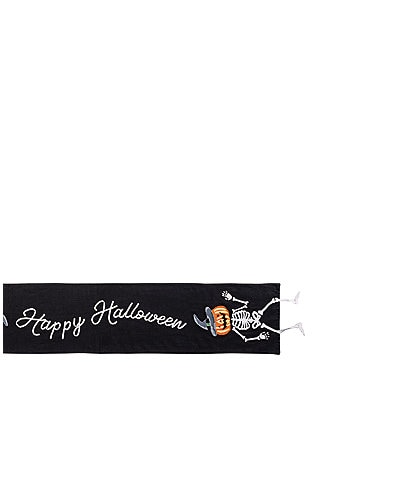 Mud Pie Halloween Collection Dangle Skeleton Legs Runner, 72#double;
