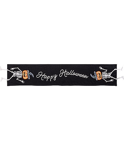 Mud Pie Halloween Collection Dangle Skeleton Legs Runner, 72#double;