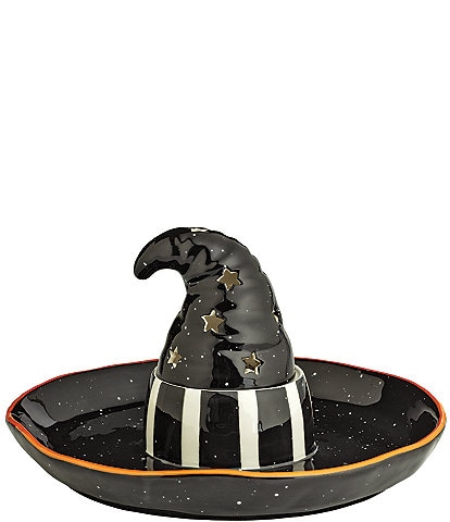 Mud Pie Halloween Collection Witch Hat Chip N Dip Light-up Sitter