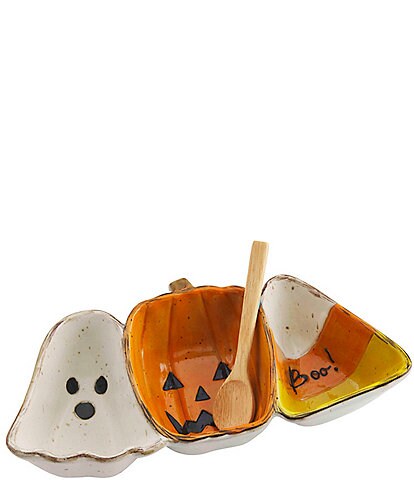 Mud Pie Halloween Triple Candy Divided Dish Set