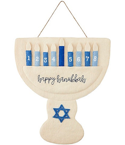 Mud Pie Hanukkah Collection Menorah Countdown Wall/Door Hanger