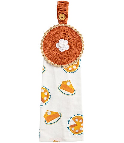 Mud Pie Harvest Collection Crochet Pie Hanging Towel
