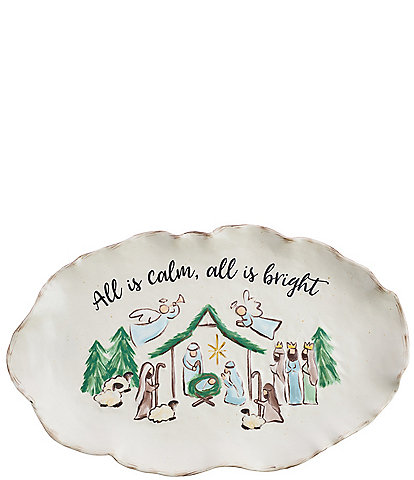 Mud Pie Home For Christmas Nativity Platter