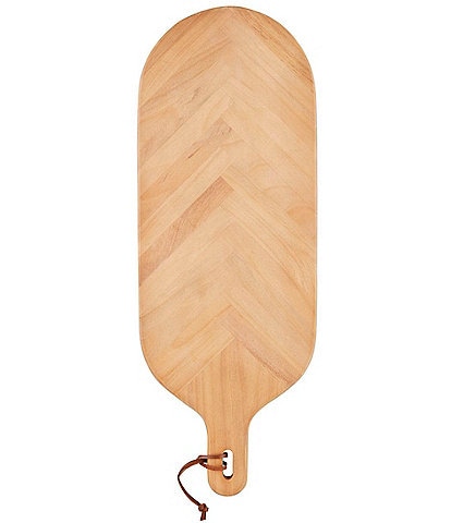 Mud Pie Large Herringbone Beech Wood Paddle Board