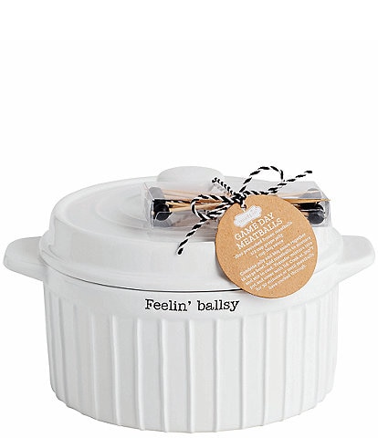 Mud Pie Meatball Dish & Toothpick Set