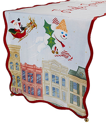 Mud Pie Mr Bingle Jingle, Jingle, Jingle Here Comes Mr Bingle Table Runner, 72#double;