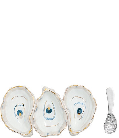 Mud Pie On The Half Shell Collection Triple Tidbit Set